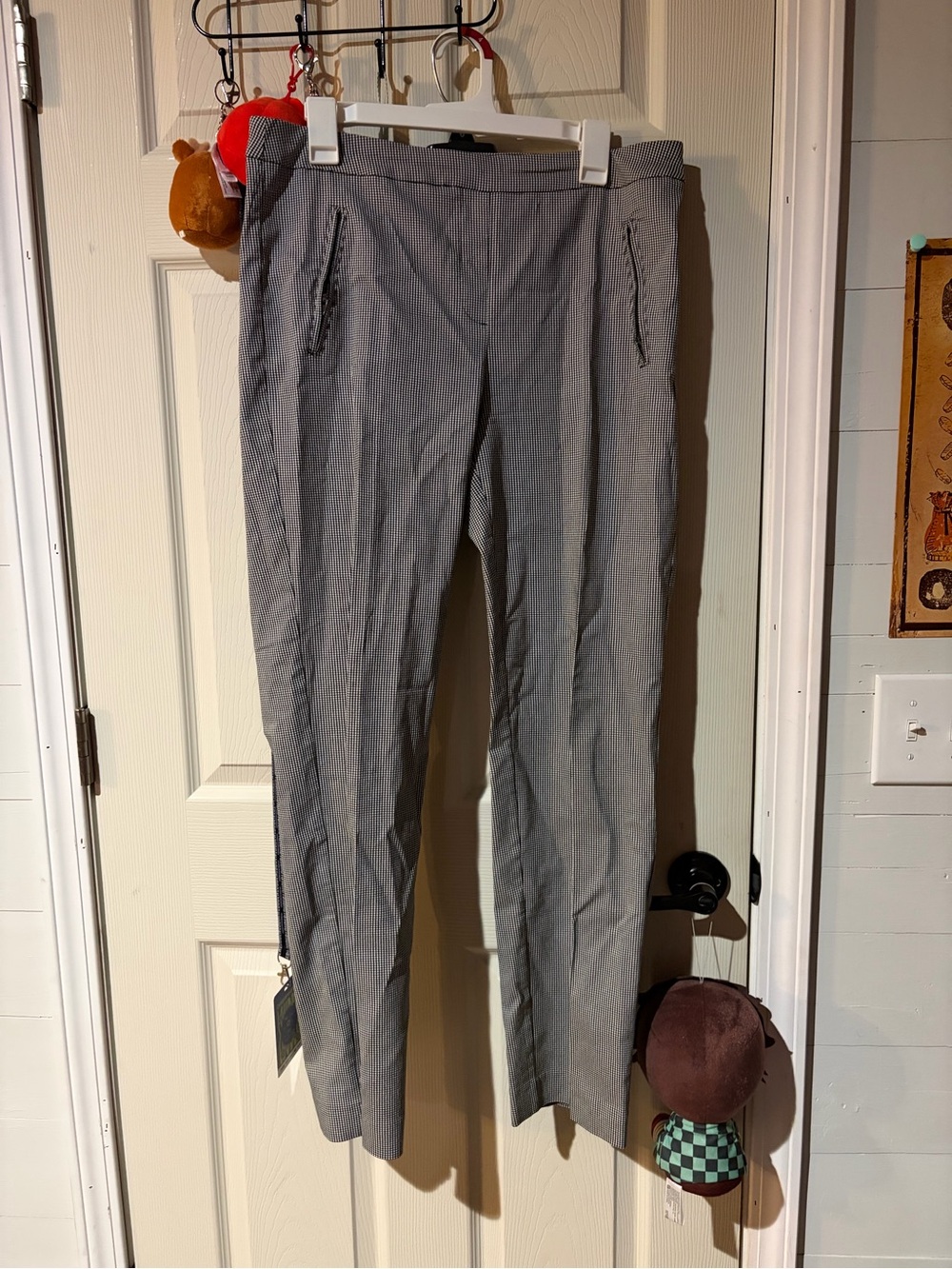 Zac & Rachel Gray Pinstripe Stretch Dress Trousers